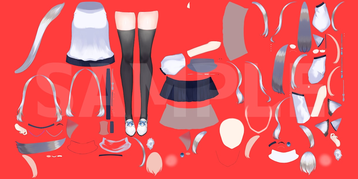 最高のデザインでLive2d用イラストお作りします 顔が可愛いVになりませんか？？？お手伝いします！ イメージ3