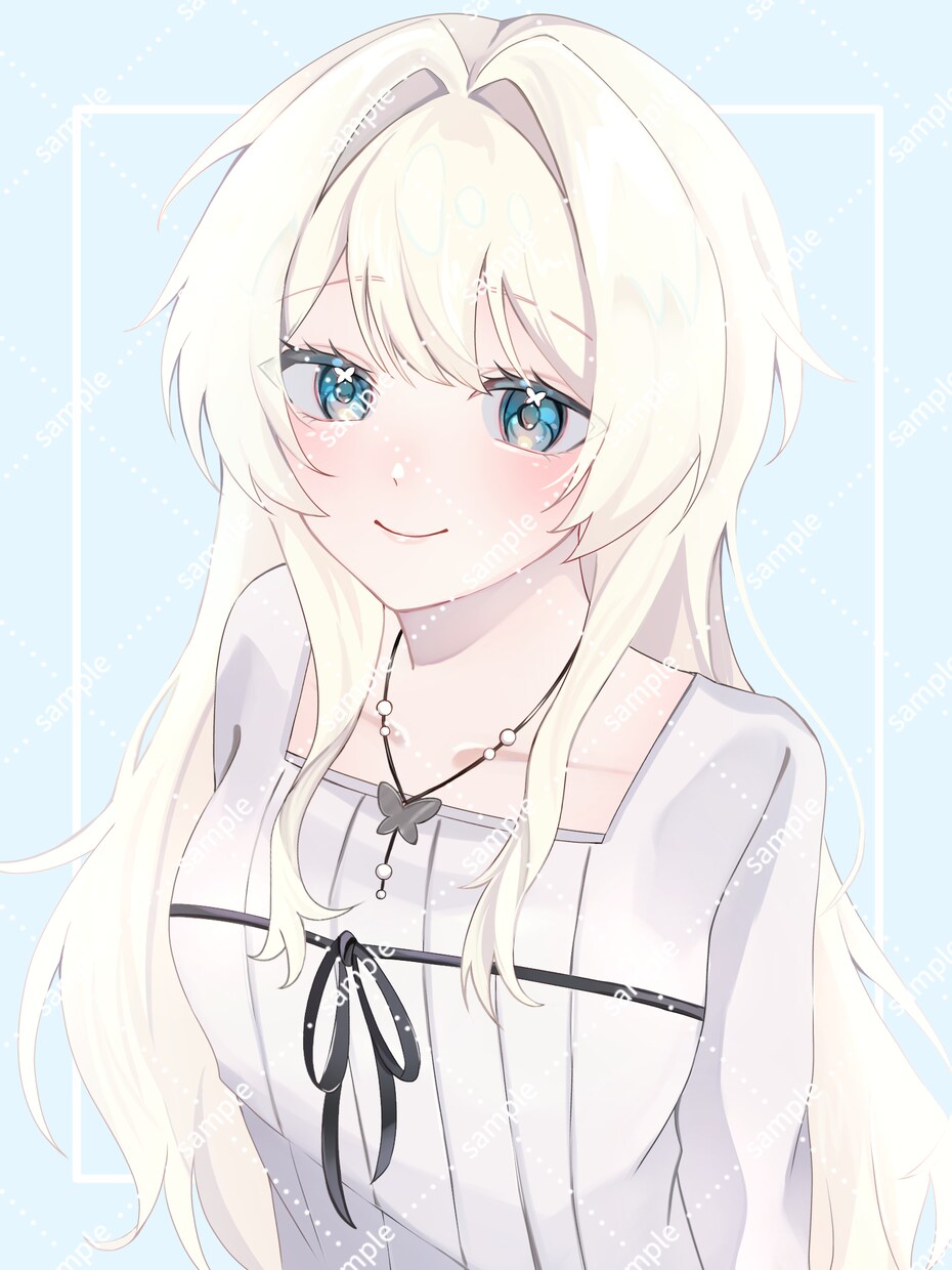 胸上の一枚絵をかきます かわいい胸上のイラスト描きます！ イメージ1