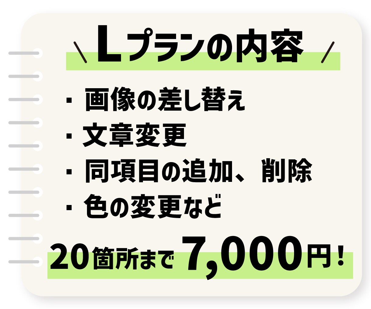 5箇所3000円〜★ホームページなど更新します ちょっと修正したい時に！修正量によってプランを選べます。 イメージ5