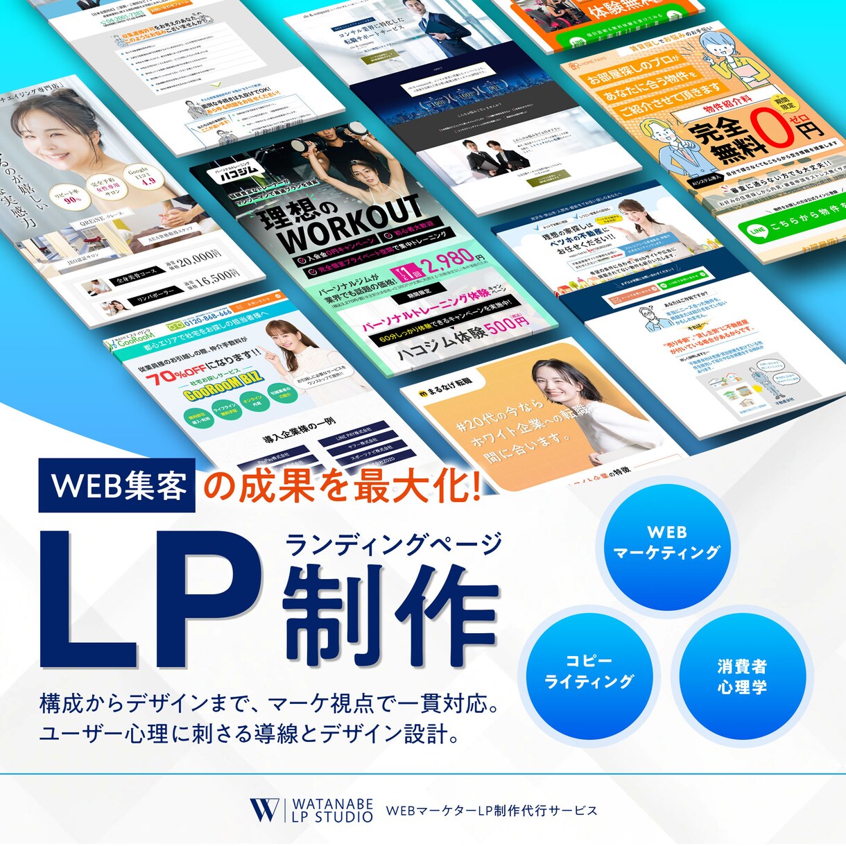 WEBマーケターが成果につながるLPを制作します 売上、集客に強いランディングページを一貫制作! イメージ1