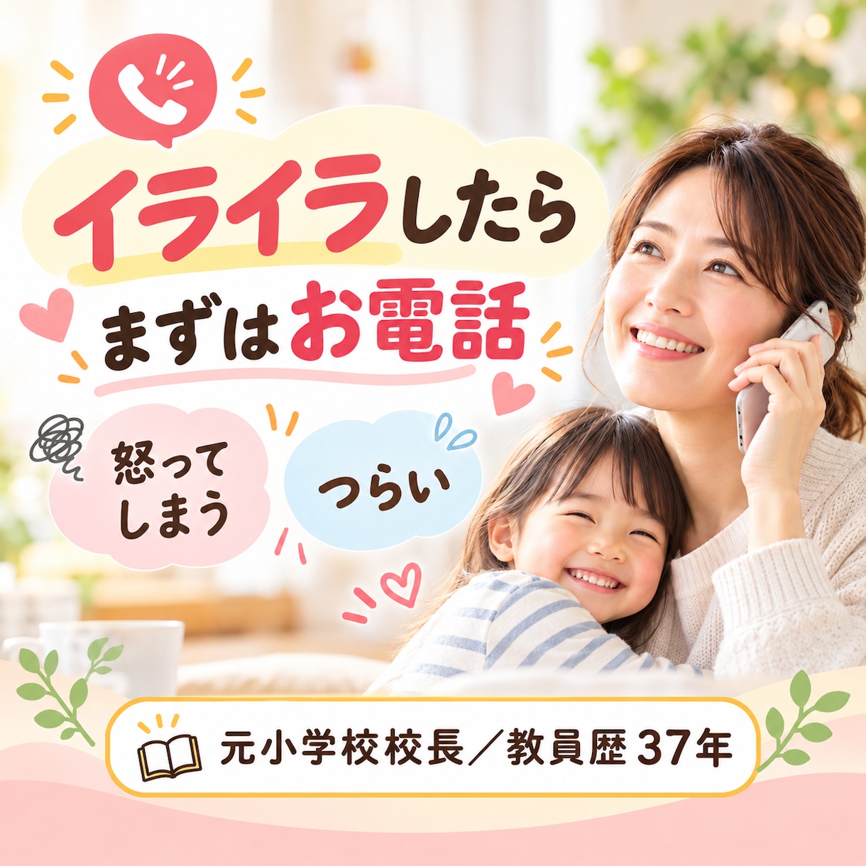 学校での問題行動や、子育て上の悩みに寄り添います 教員歴３７年の元小学校校長と話して、子育ての迷いを軽くします イメージ3