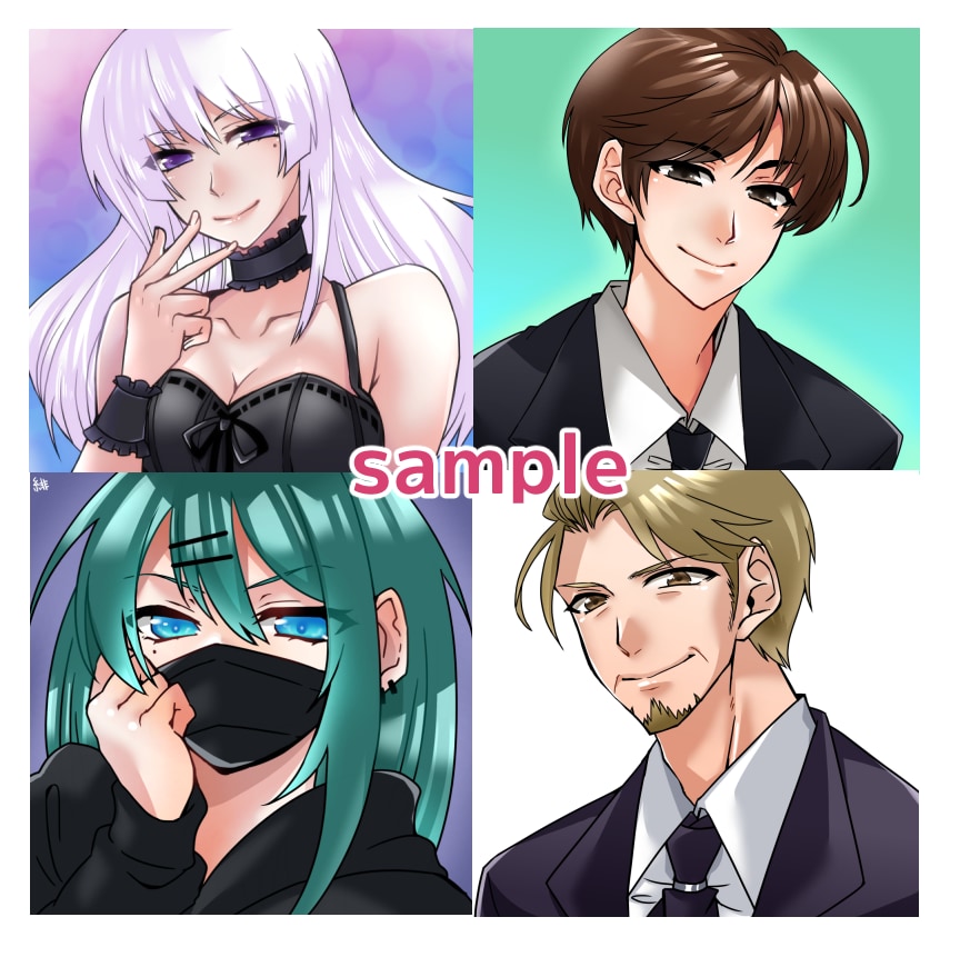 アイコン、キャラクターイラスト描きます SNS用、個人観賞、プレゼントなどにご利用頂けます！ イメージ3