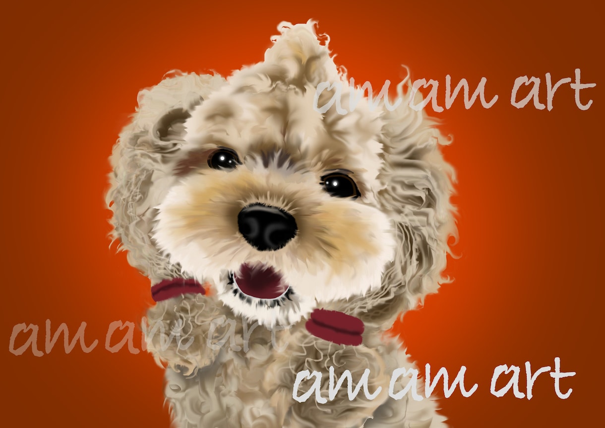 あなたの大切な家族を デジタル画 で作成致します 大切な思い出を残したい方、プレゼントにされたい方にオススメ！ イメージ1