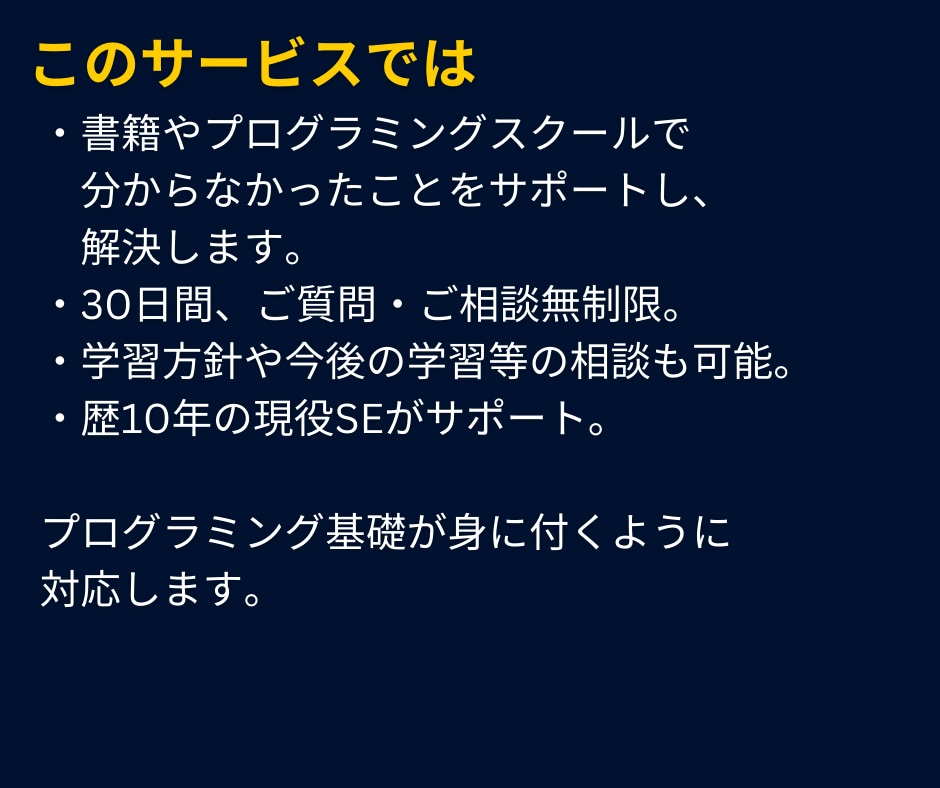 1ヶ月Python質問し放題！習得させます 未経験→SE→年収倍増！人生激変ロードマップも教えます イメージ3