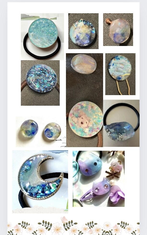 レジンでご希望の世界観を表現します レジン　帯留め　　アクセサリー　着物雑貨　ペットロス イメージ7