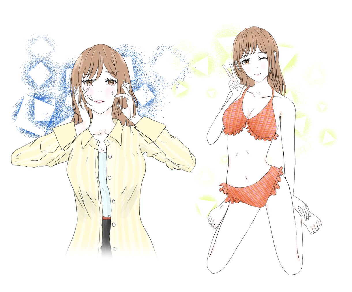 写真を元にふんわりおしゃれな水彩風アイコン作ります やわらかいラフなタッチの特別なアイコンはいかがですか イメージ6