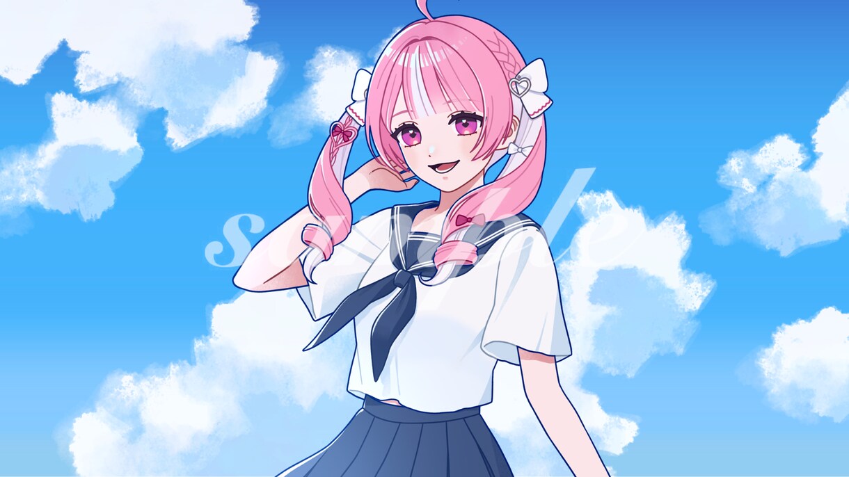 歌ってみた、サムネ、一枚絵等のイラスト描きます 商用無料！動画/配信/アイコン/グッズ/立ち絵 イメージ3
