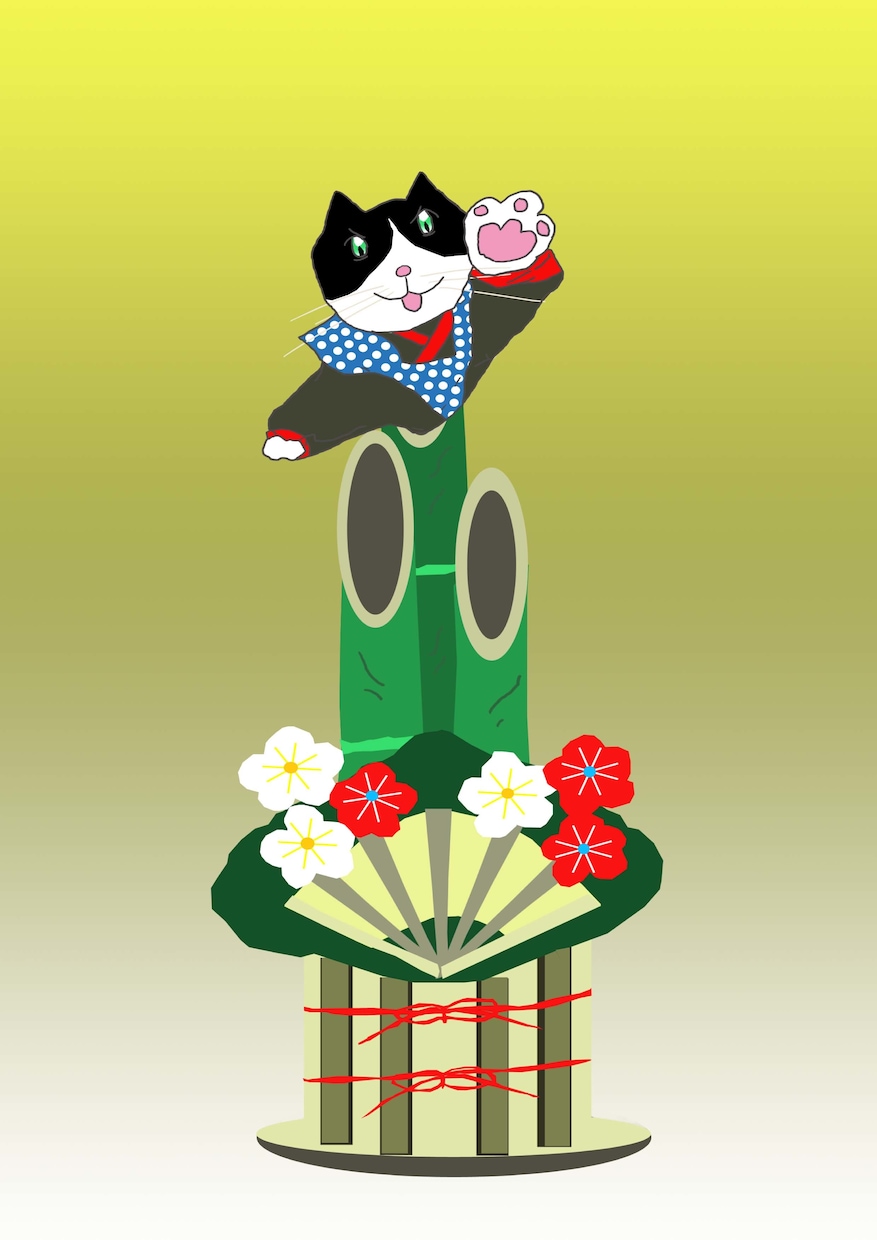 猫のおもしろイラストを描きます 面白いそうな猫と飾り物を描きます イメージ3