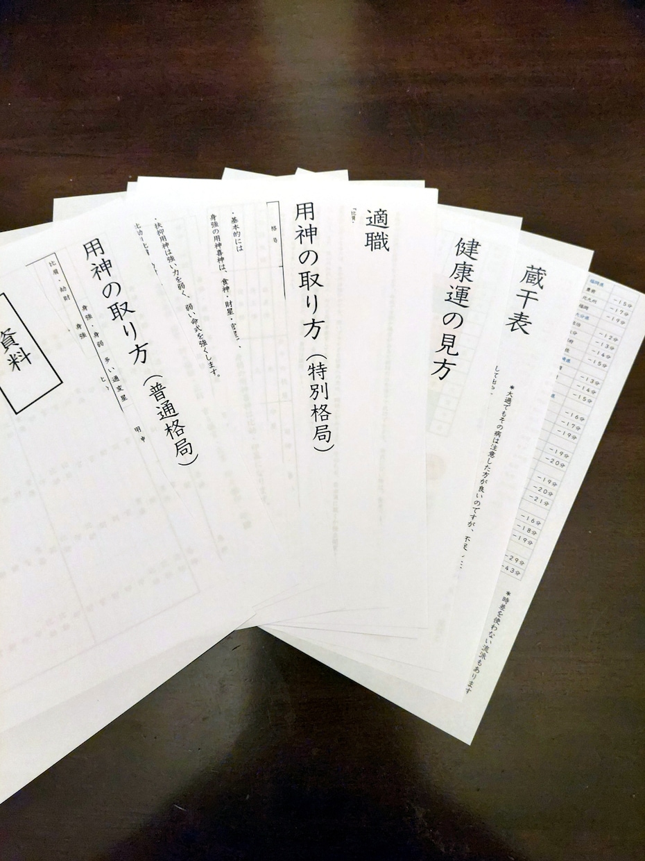 四柱推命テキスト販売。質問も受け付けます ポイントで四柱推命の全体を抑えられます イメージ7