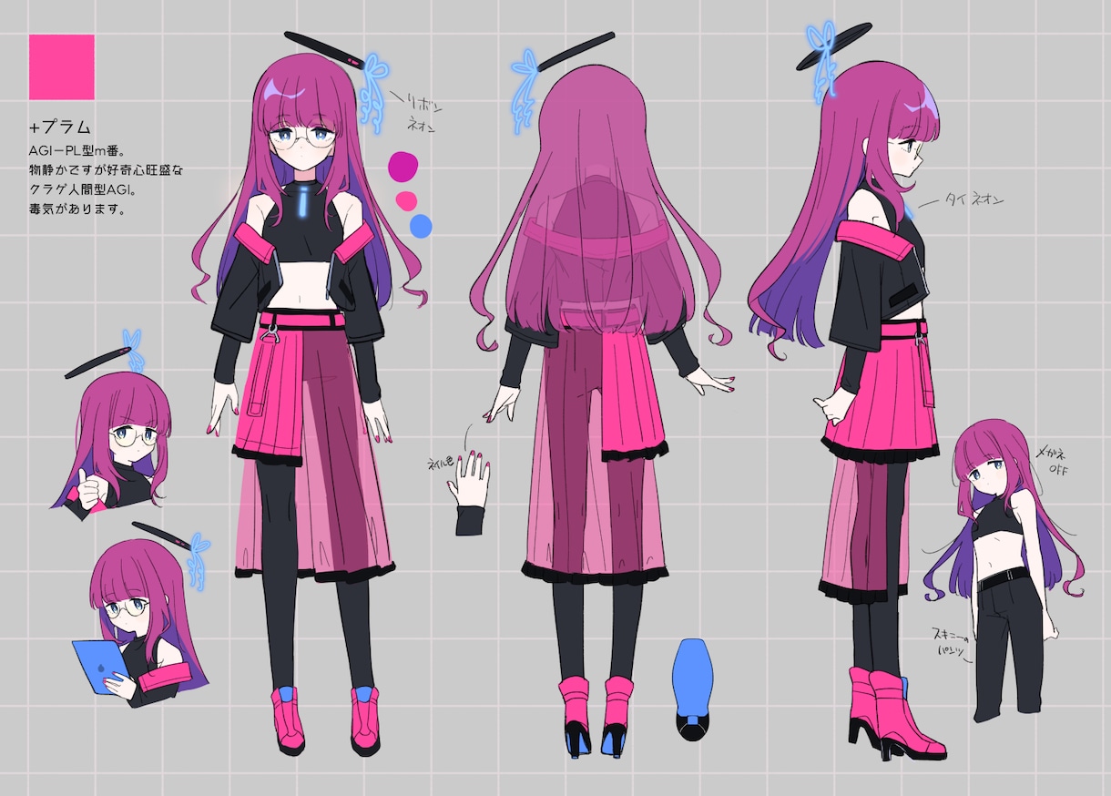 キャラクターデザイン三面図の作成をいたします キャラクターデザイン画の作成プランです。 イメージ3