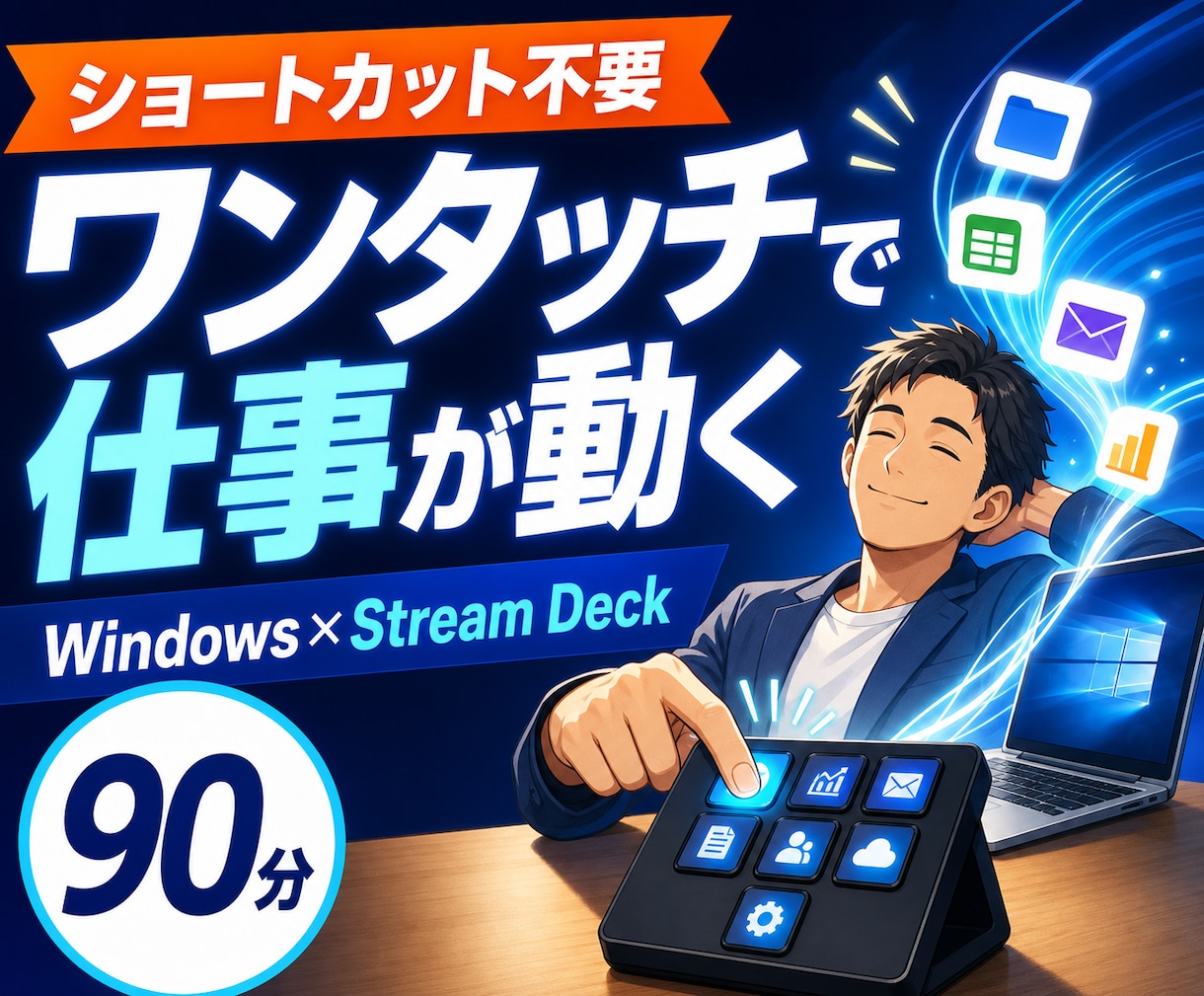 WindowsでStream Deckを自動化ます 作業ボタン・ショートカット・AIアクションを一緒に作ります イメージ1