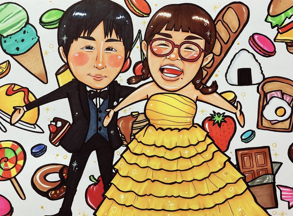 手描きの似顔絵を作成します 思い出やプレゼントに温かい似顔絵を。 イメージ2