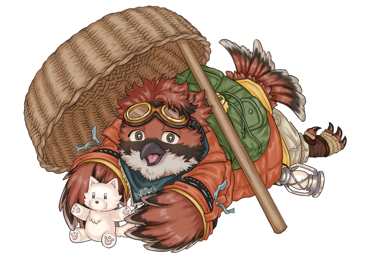 Furry・ケモノ配信者向け/動画サムネ絵承ります 【商用・グッズ利用込】配信・動画用立ち絵イラスト制作 イメージ1