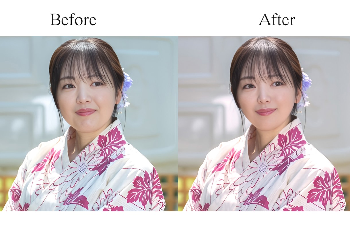 盛りたいけどやりすぎたくない方雰囲気を格上げします 人物レタッチ×AI背景合成でプロフ写真仕上げます イメージ4