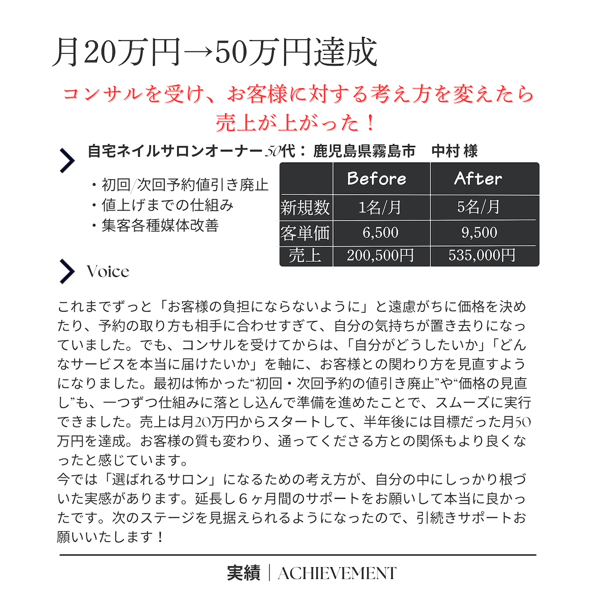 美容店舗集客｜美容業界20年以上のプロが伴走します もう集客で悩まない。売上と時間を手に入れる仕組み作り イメージ5