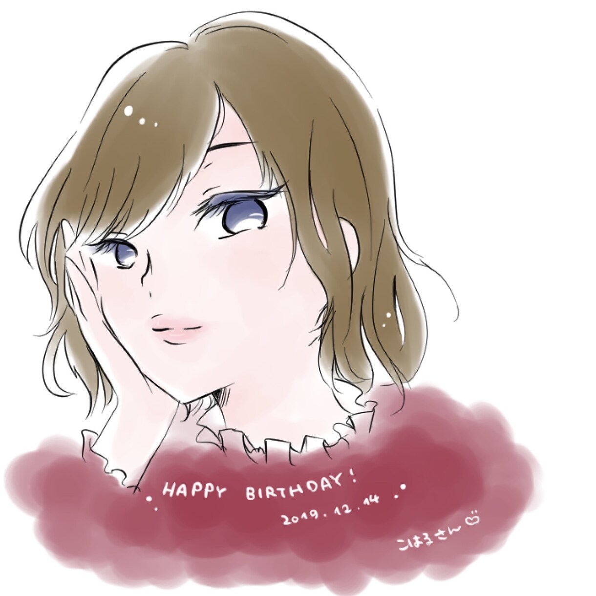 ふんわり優しい系のイラスト描きます 幸せをいつも側に置いておけるように。 イメージ6
