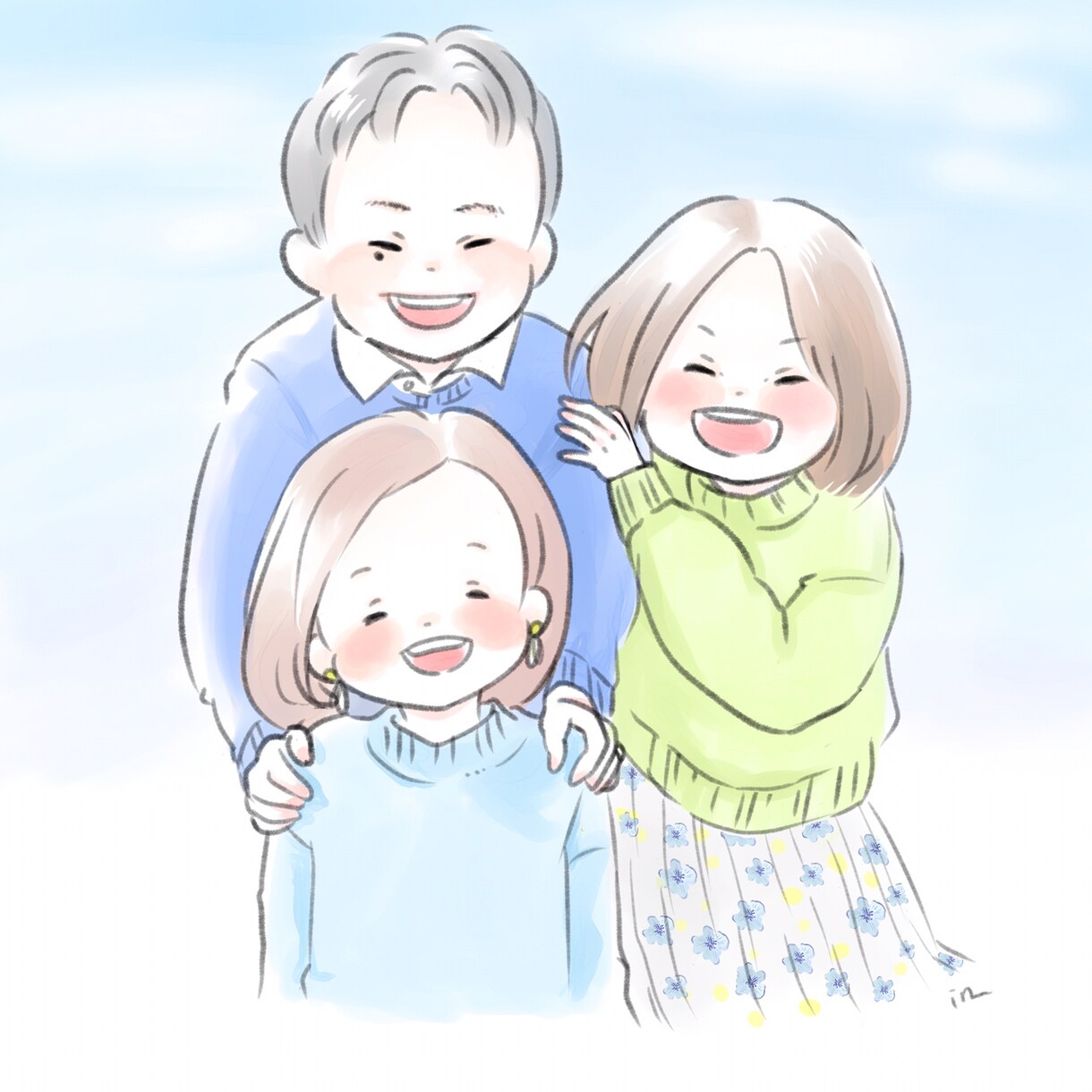 お写真からあたたかなイラスト作成します ウェディングに記念日のプレゼントに、お子様の成長記録にも！ イメージ2