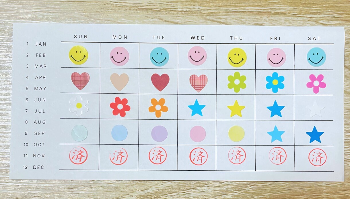 大人の頑張りシール！努力の可視化で継続できます 30日間、チャットで〇か❌かを伝えるだけ！ イメージ1