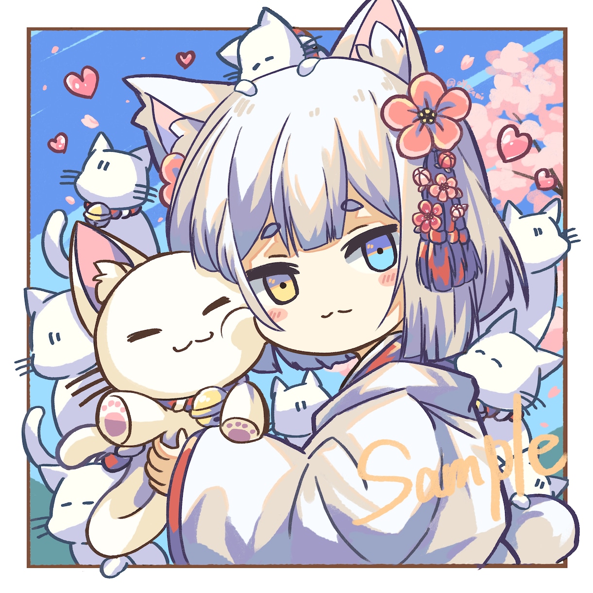 背景なしで女の子のイラストを制作いたします SNS等で使用できる可愛らしいイラストを制作します！ イメージ2