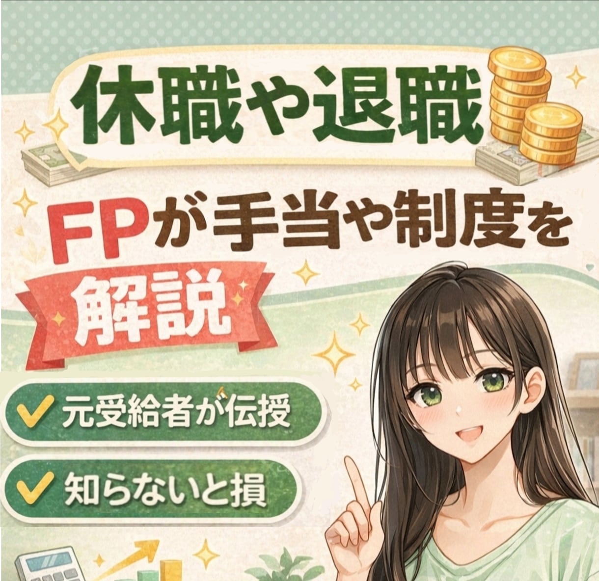 退職や休職時いくら貰える？FPが実体験から答えます ✅️知らないと損する✅️もらえるお金✅️傷病手当✅️失業保険 イメージ1