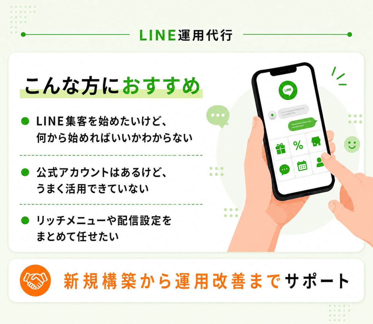 LINE公式★アカウント運用代行します アカウント構築からリッチメニューデザインまでまとめて代行 イメージ3