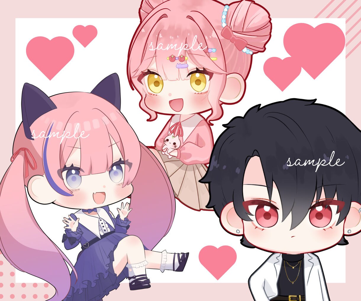 修正何度でも！ふんわり可愛いSDイラスト描きます 商用OK！高解像度！アイコン・配信・グッズなど色んな場面に イメージ5