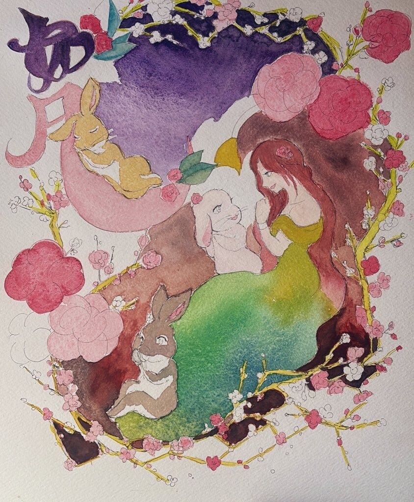 水彩画イラスト描きます 不思議で妖艶な雰囲気のイラスト描きます イメージ2