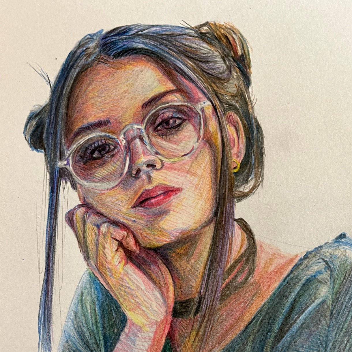 色鉛筆で優しい似顔絵を描きます 結婚式、カップル記念日、敬老の日、ペットとの記念ショットに。 イメージ4