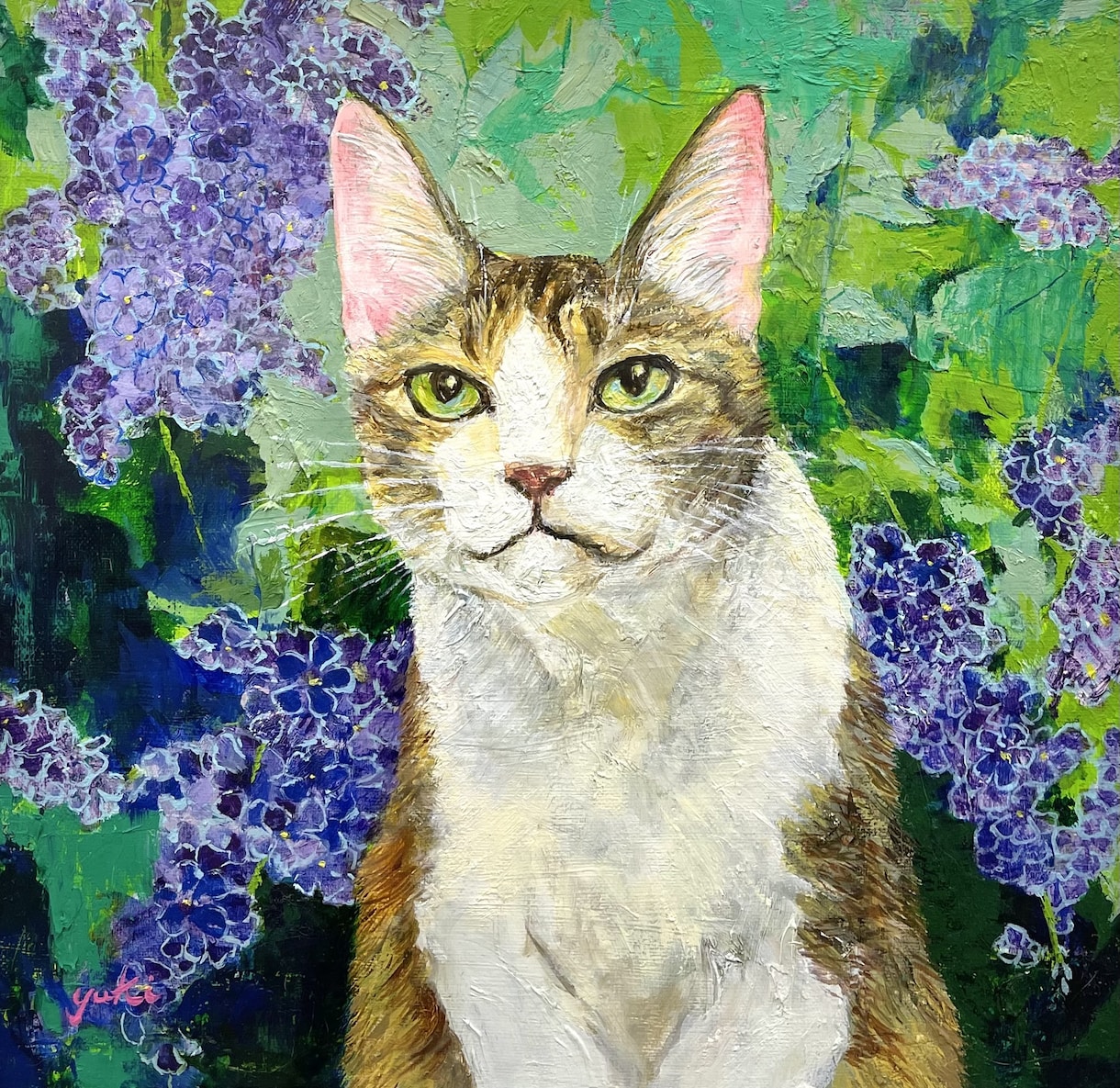 ペットの写真から、水彩画を手描きします 一般社団法人光風会で猫の絵を描いてきた作家が作品を制作します イメージ7