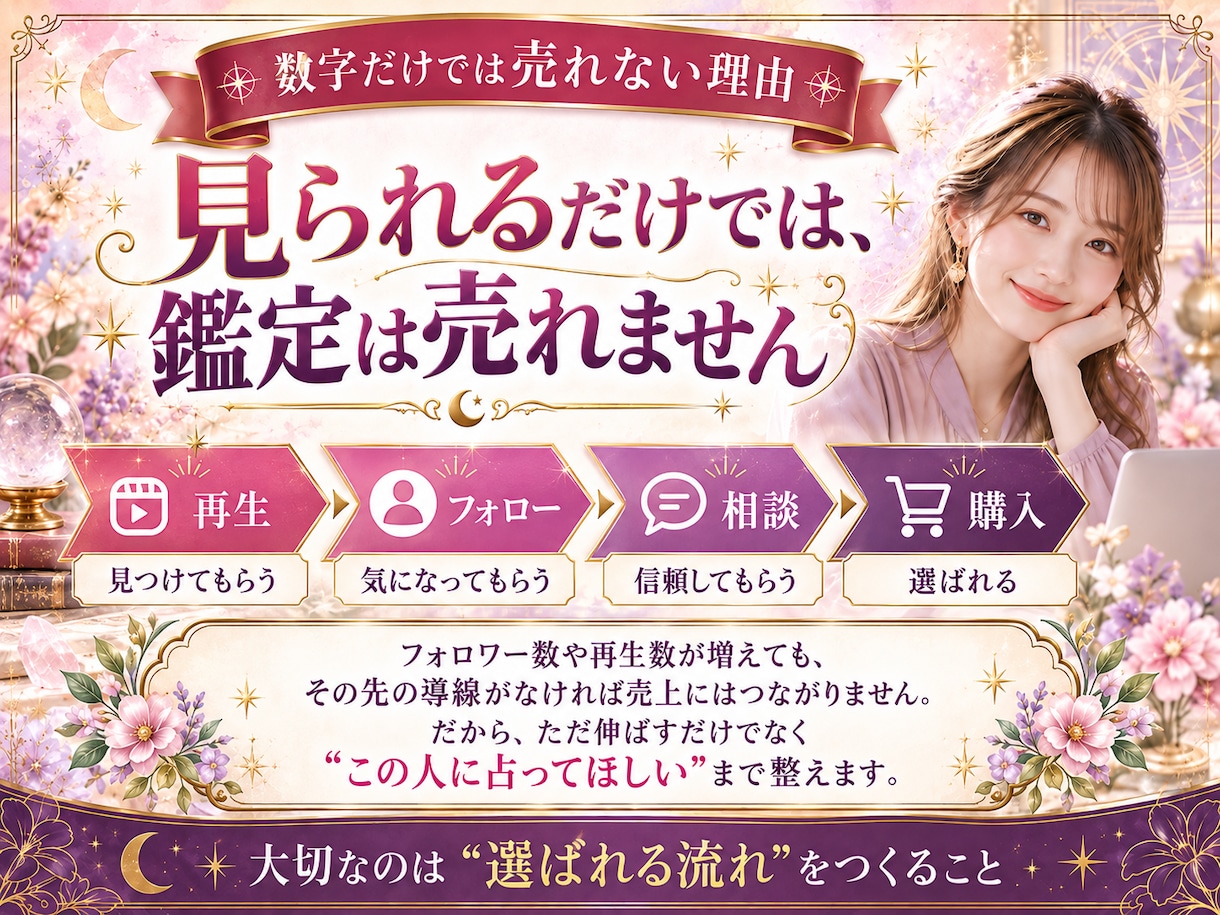 占い師専門｜Instagram運用を代行します 鑑定はあなたに。発信づくりと集客設計はお任せください イメージ4