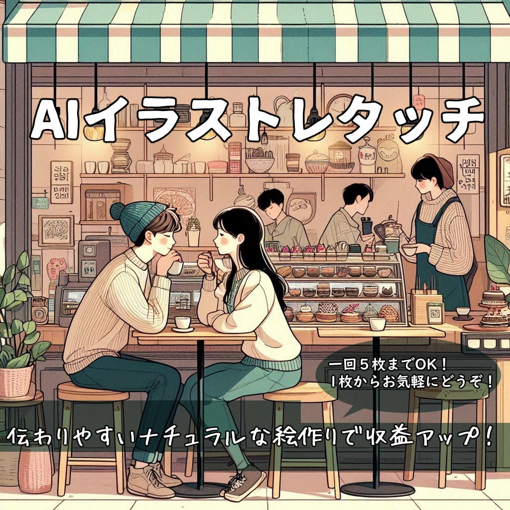 ＡIイラストのレタッチ・加筆修正いたします AIイラストを違和感ない仕上がりに… イメージ1