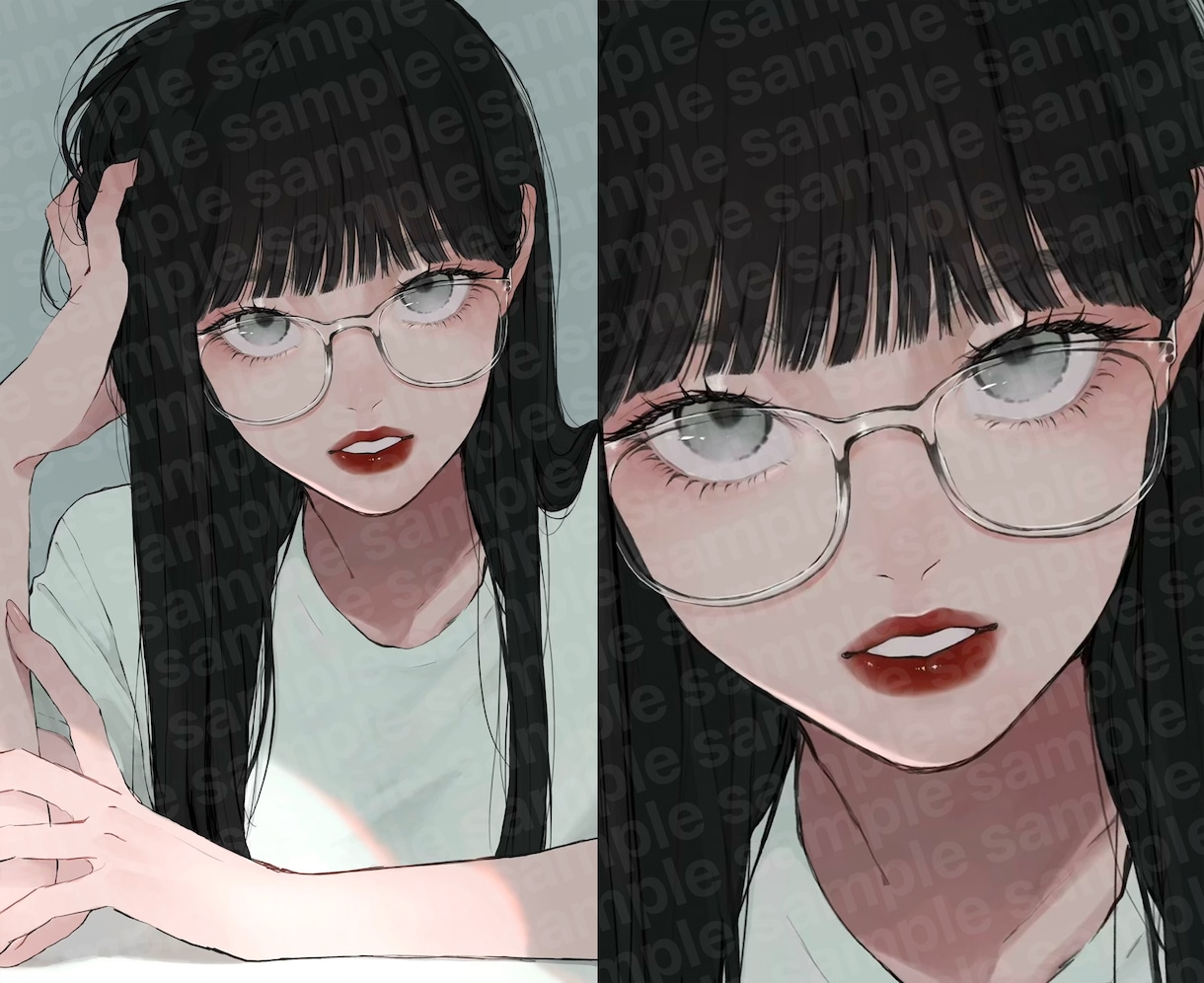 アンニュイで雰囲気のあるイラスト描きます ⭐︎アイコン, サムネイルetc. お気軽にご相談下さい！ イメージ9