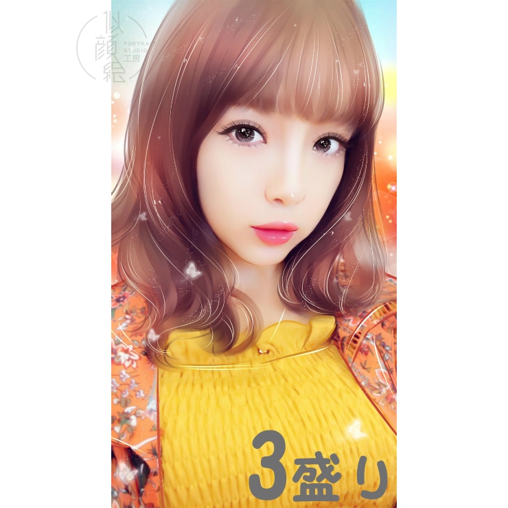 自撮り写メ盛ります。イラスト似顔絵風にします いつもと少し違う自分をご体感下さい。盛り盛りのアゲアゲに！ イメージ3