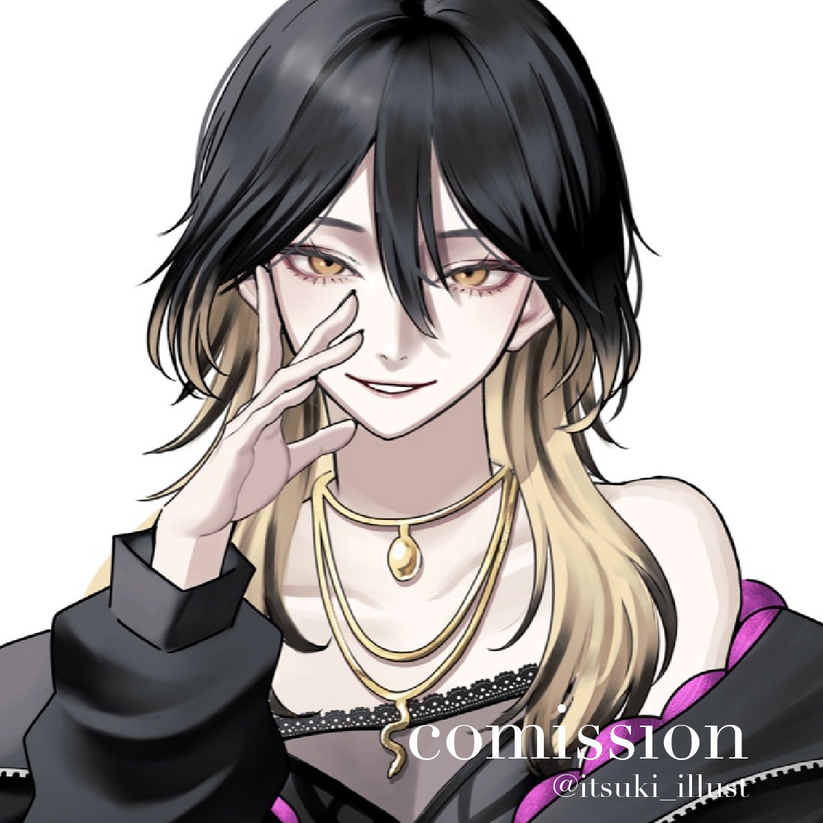 ダウナー・サブカル系のアイコンイラストを制作します 影のある魅力的なキャラクターをお届けいたします イメージ3