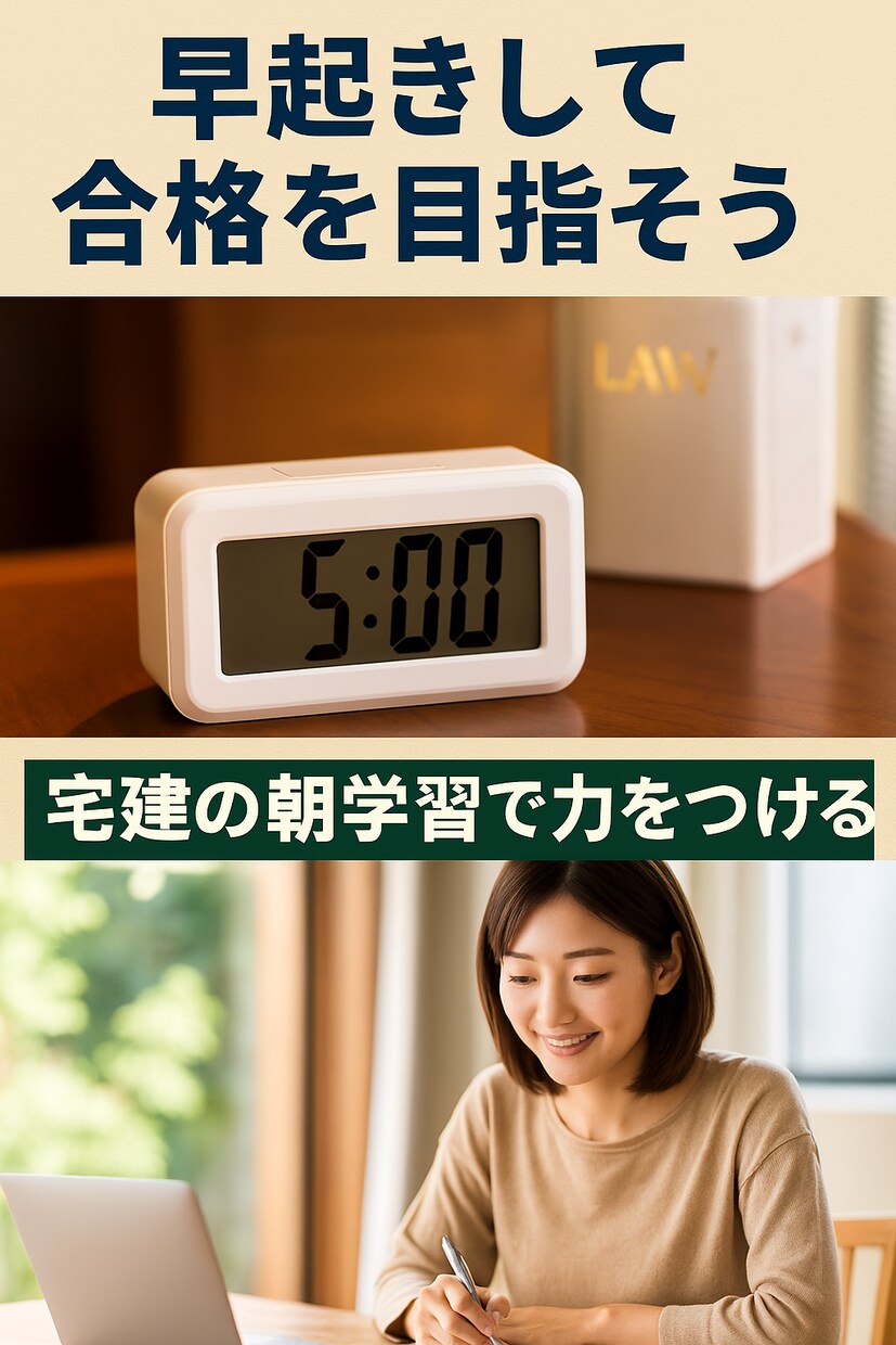 朝活で宅建の権利関係と習慣を整えます 朝習慣が、合格への追い風になります（単発パック） イメージ3