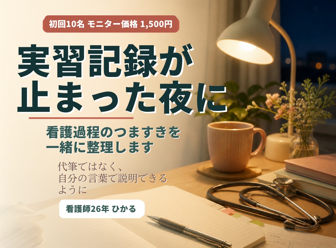 看護過程のつまずきを一緒に整理します 先生に聞かれても自分の言葉で話せるように イメージ1