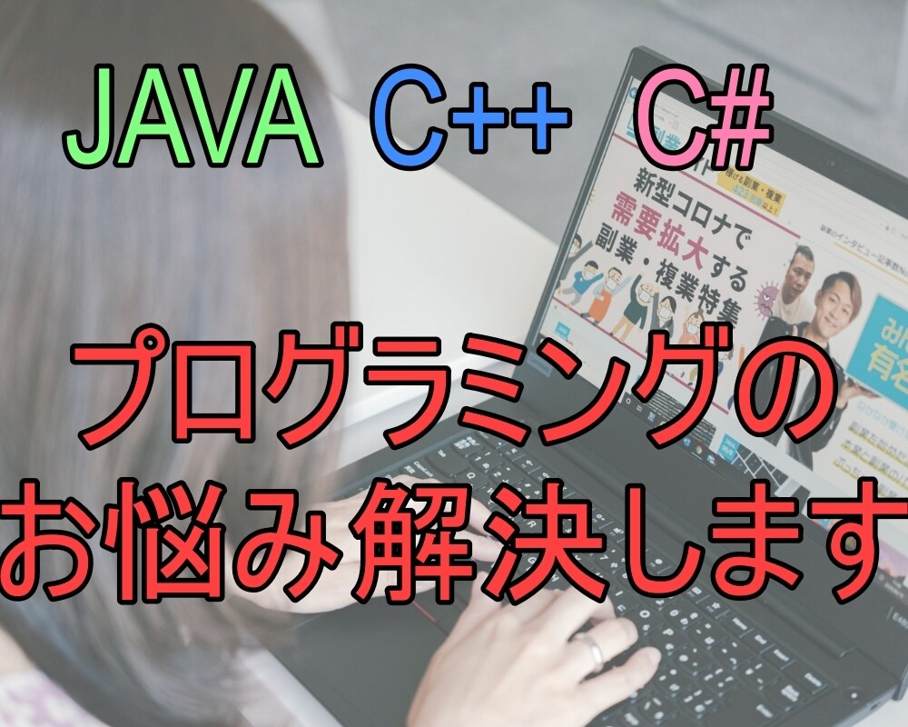 現役SEがプログラミングに関する疑問を解決します Java、C++、C#の質問やコーディングを承ります イメージ1