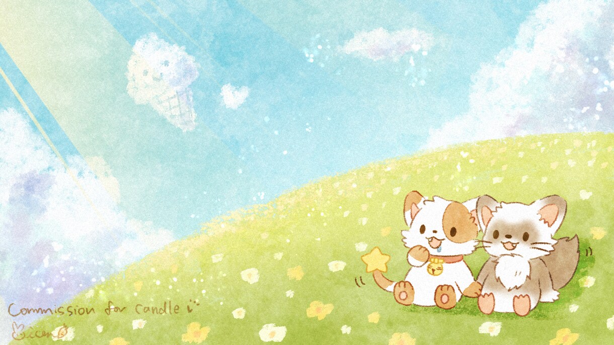 絵本のような優しい世界観の1枚絵制作します サムネ、絵本、表紙等に色どりを添えます イメージ3