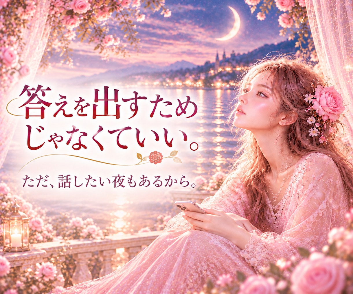 考えすぎて眠れない夜のお話をお聴きします 恋愛・仕事・人間関係、夜にめぐるお気持ちをそのまま話せます イメージ4