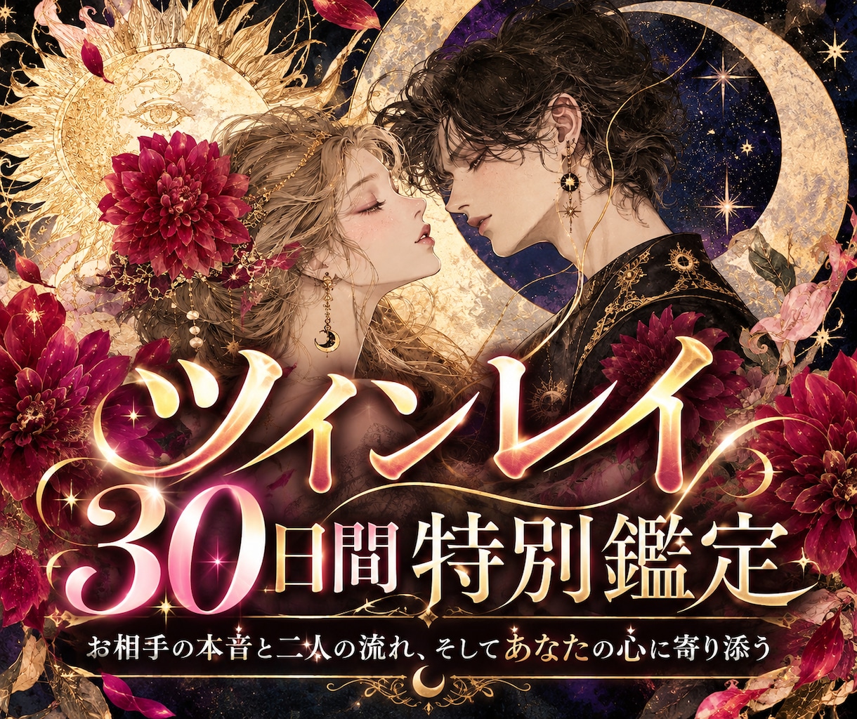 ツインレイ30日間特別鑑定をお届けします 週3回の鑑定で30日間あなたとご縁に寄り添います イメージ1