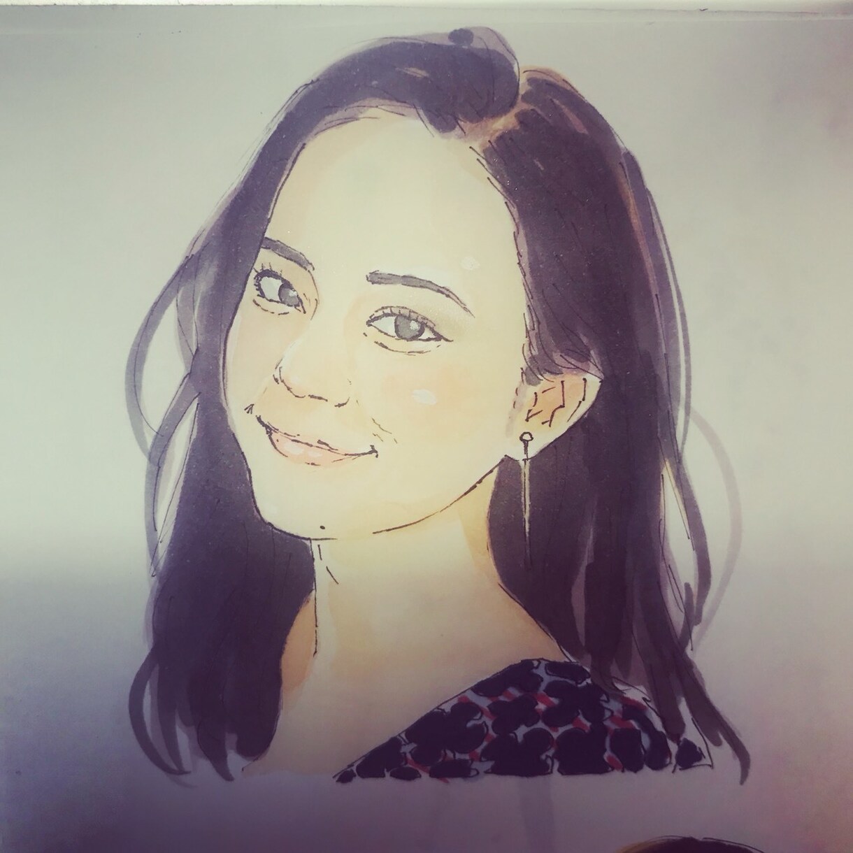 最短即日！写真から似顔絵を手描きで描きます 自己紹介プロフィールやSNSのアイコンにオススメ！ イメージ1