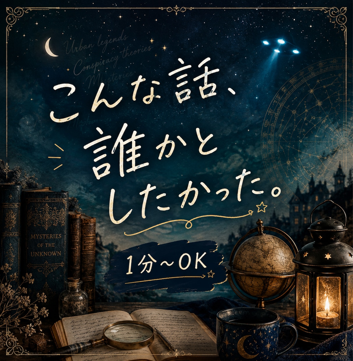 都市伝説・陰謀論・不思議な話、何でもお聴きします 話しづらい話もどうぞ♪UFO・オカルト・金融リセット イメージ1