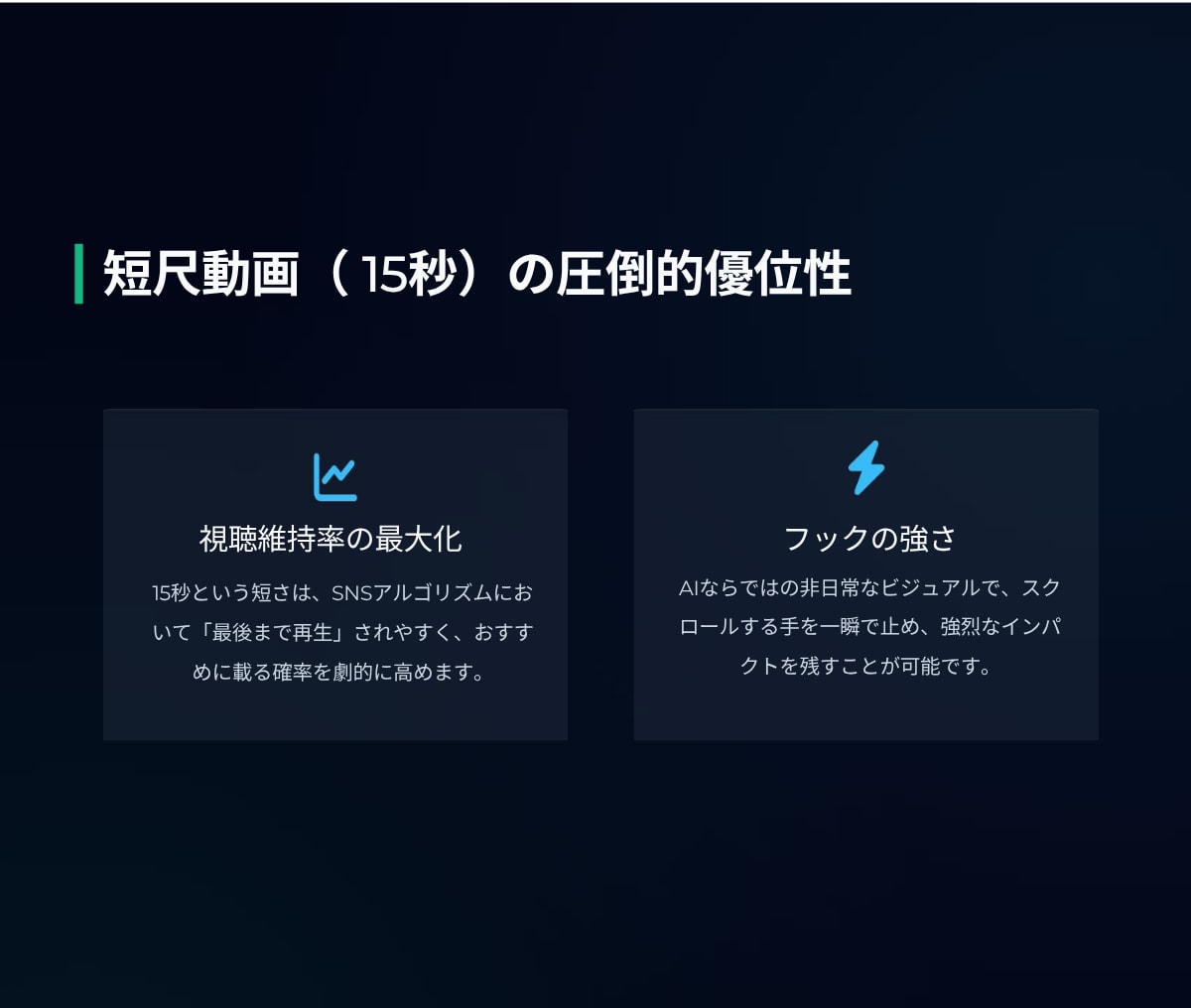 2本1万円！高品質なAIショート動画を制作します SNSで目を惹く、高品質な「AIショート動画」を制作します イメージ3