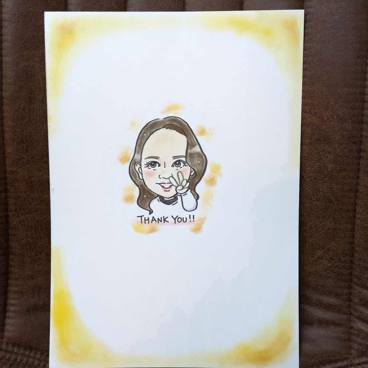 先着3名低価格☆寄せ書きのできる似顔絵描きます 還暦祝い　退職祝い　誕生日祝い　結婚祝い　寄せ書き イメージ2