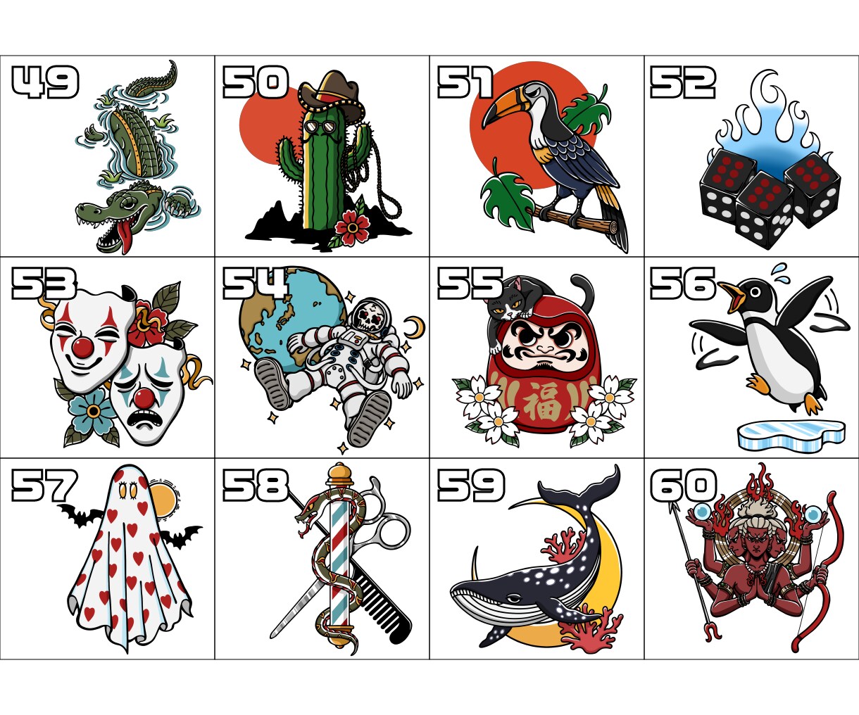 選べる！タトゥーイラストでアイコンを作成します 全70種類！短期納品！お好みのイラストをアイコンに！ イメージ7