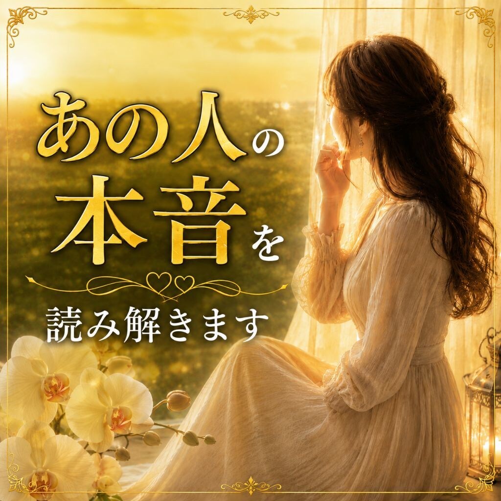 あの人の今の本音を読み解きます もう一人で悩まないで！あの人の「今の気持ち」を読み解きます イメージ1