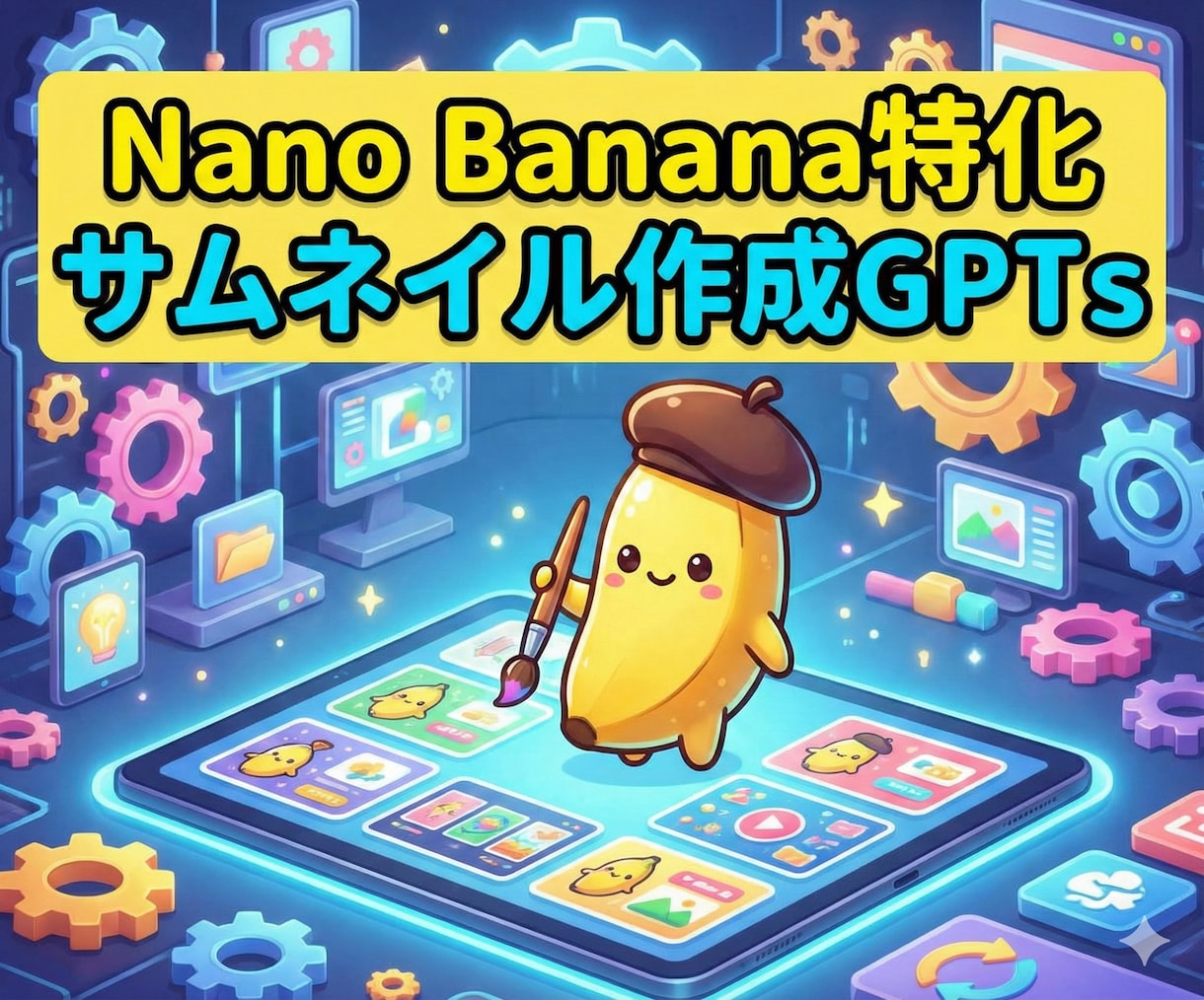 nano banana特化サムネ作成GPT作ります 質問に答えるだけでハイクオリティサムネイルが作れる！ イメージ1