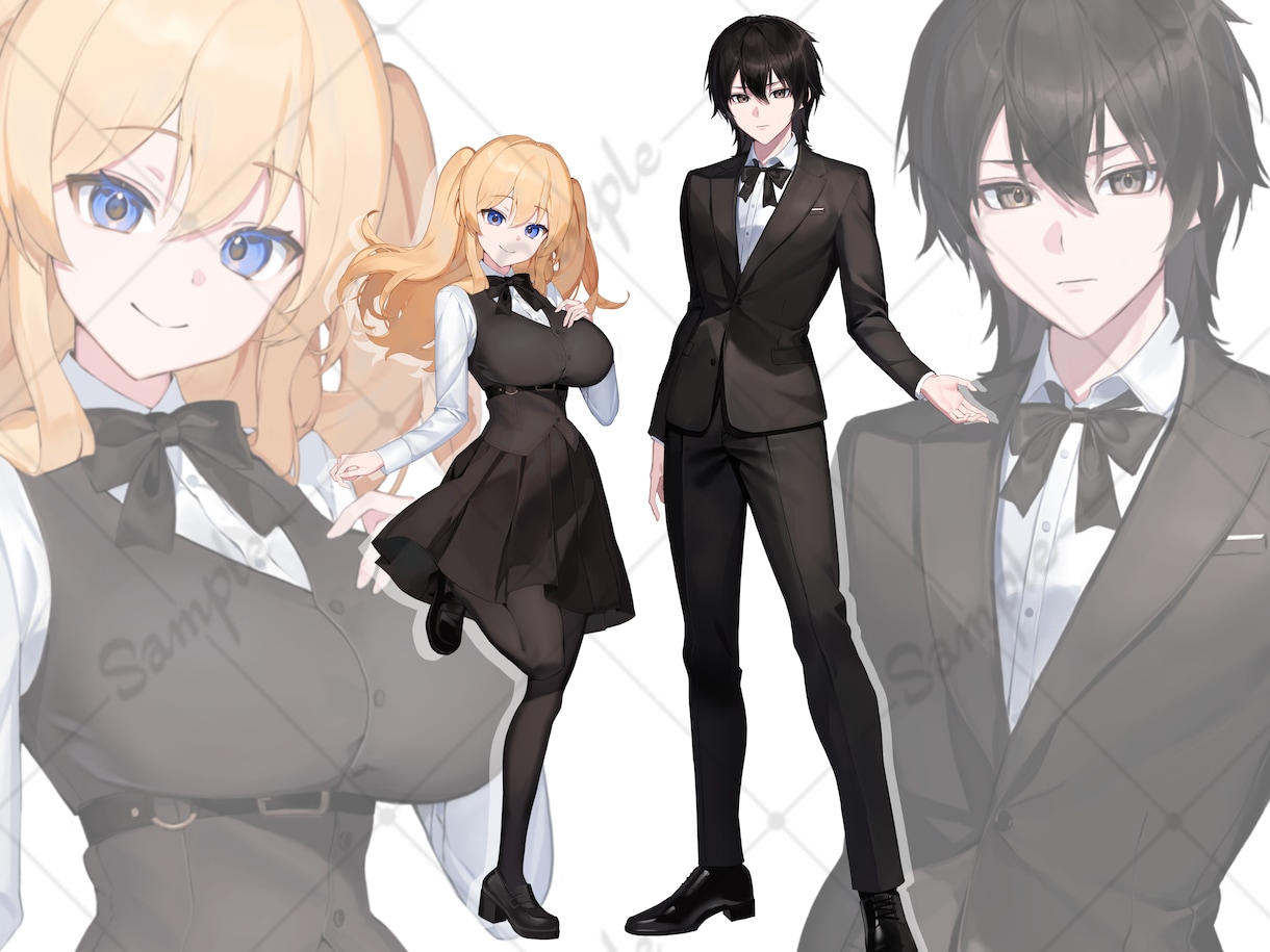 かっこいいキービジュやキャラデザなど描きます お好みのオリジナルキャラクターで描きます イメージ4