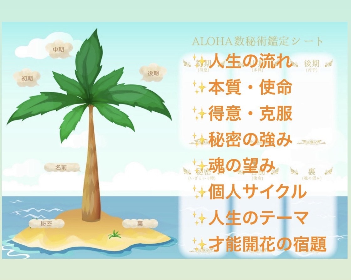 生年月日と名前に込められた願いや使命を読み解きます ラッキーナンバーやラッキーカラーで自分らしい開運をサポート イメージ2