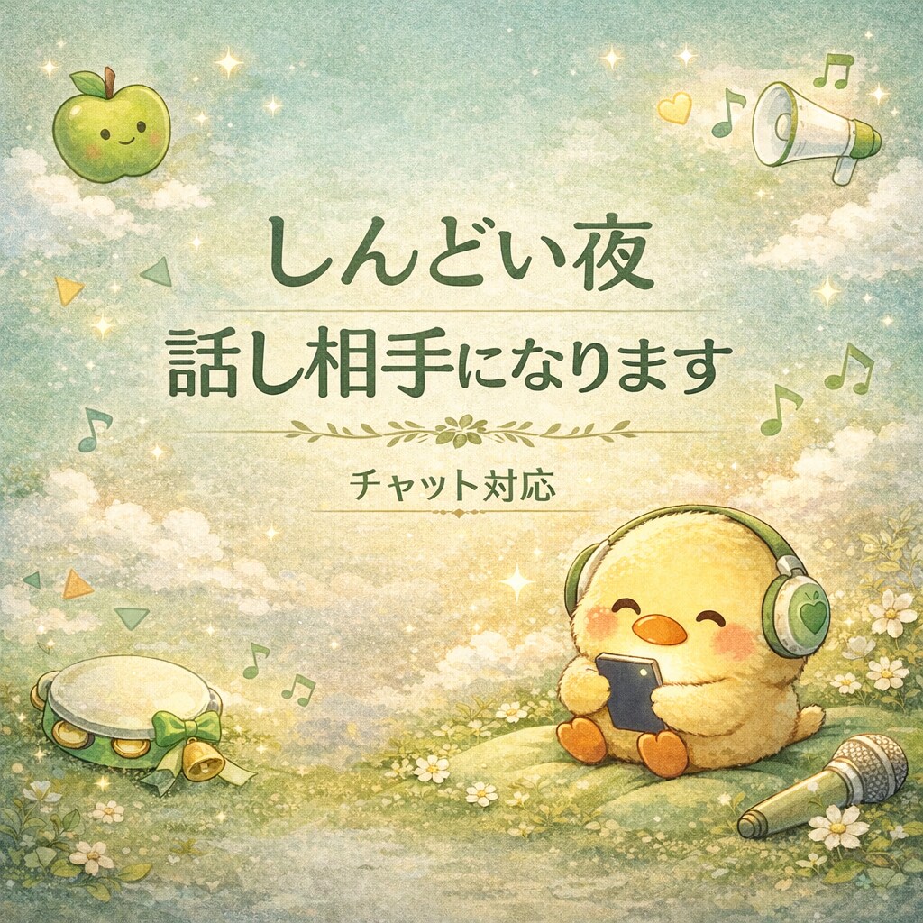 しんどい夜話し相手になります 眠れない夜に、1人じゃない時間を。 イメージ1